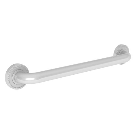 Newport Brass 21" L, Two Post, Solid Brass, 18" Grab Bar in White, White 1020-3918/50